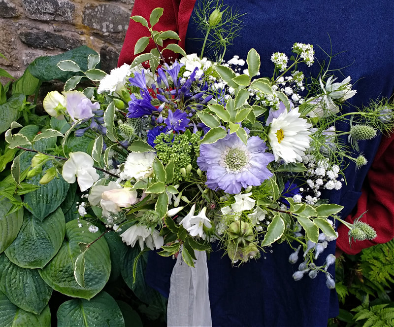 July Bridal Bouquet of Cottage Garden Flowers copyright www.GallowayFlowers.co.uk
