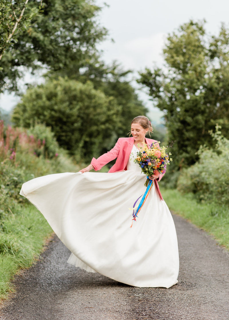 Summer Garden Wedding in Dumfries & Galloway, Scotland featuring brightly coloured, seasonal flowers by Galloway Flowers. Picture Copyright LJHortonPhotography