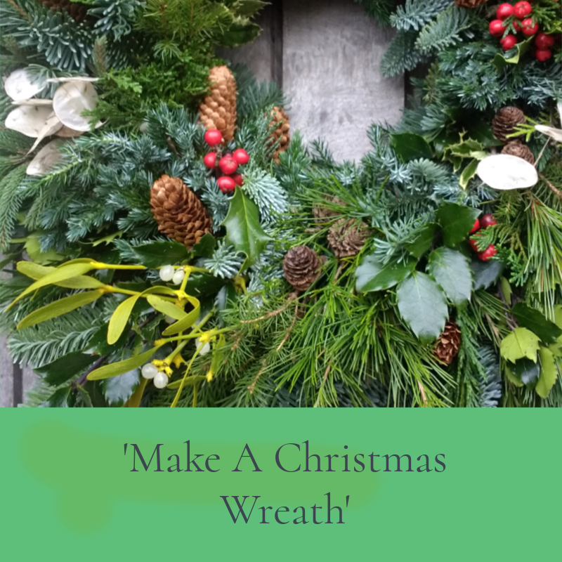 Make A Christmas Wreath workshop at the Flower Farm. copyright www.GallowayFlowers.co.uk